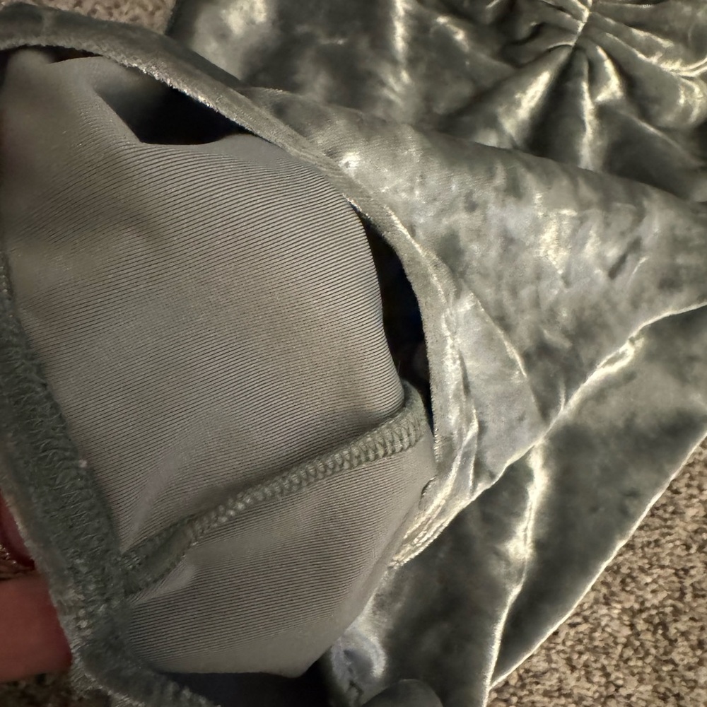 Luckyleo olive green velvet ballet leotard size small - Picture 5 of 9